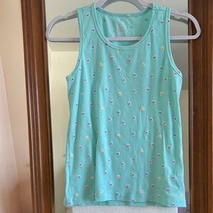 Wonder Nation Mint Green Tank Top with Heart Pattern XL (14-16) Girls?